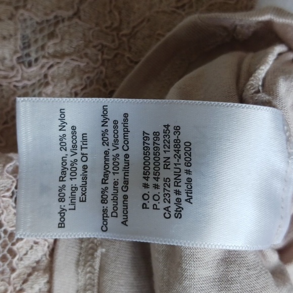 ARITZIA Babaton Stuart Lace Cropped Blouse in Rose Nude, Size XXS - Picture 8 of 12